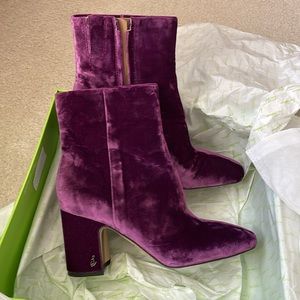 Sam Edelman Orchid Velvet boots, like new!!